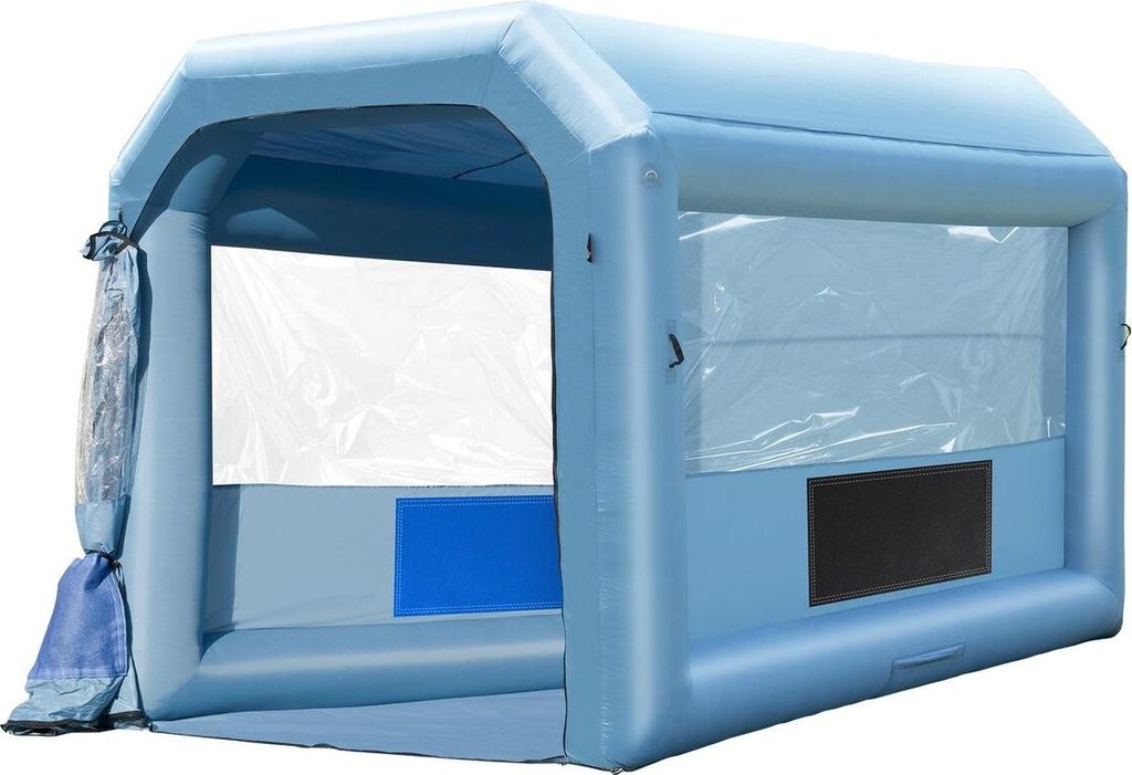 Inflatable Paint Booth, 13.1 x 9.8 x 9 ft Inflatable Spray Booth, with 750W Powerful Blower and Air Filter System, Portable Car Paint Booth for Mot...