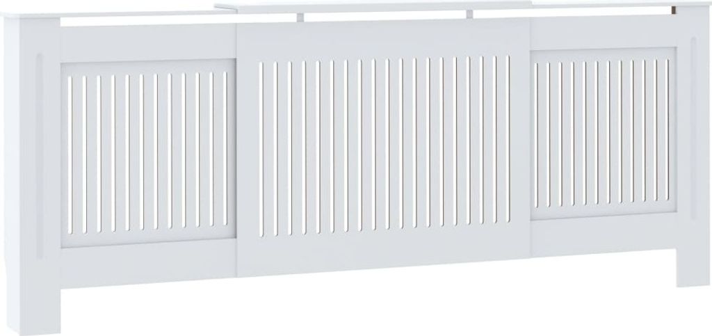 vidaXL Habillage de radiateur MDF blanc 205 cm Image du produit 