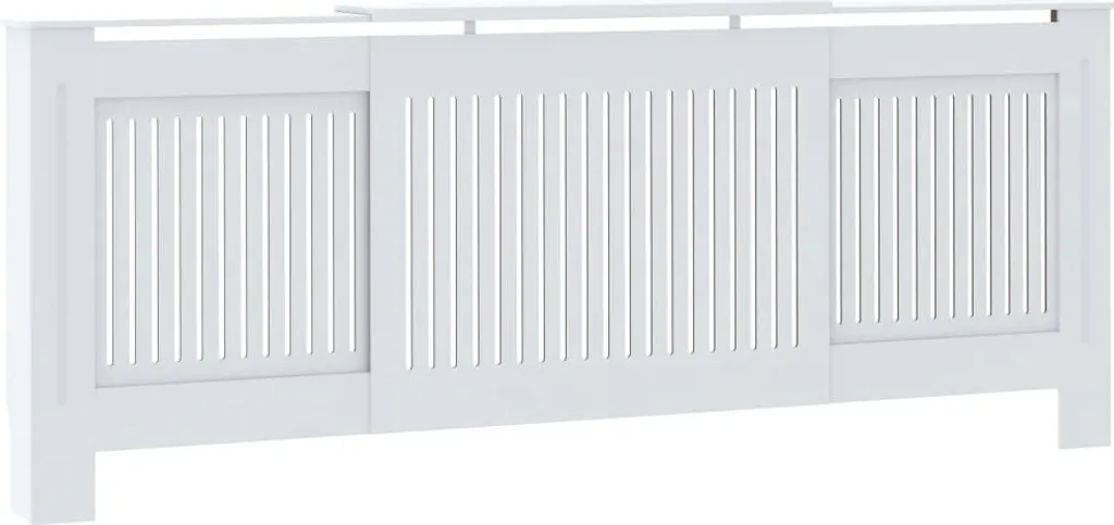 Cache-radiateur 205 cm blanc en MDF - Solution déco pour vieux radiateurs