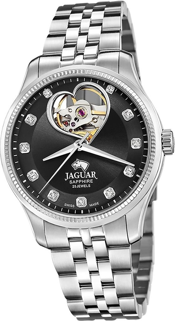 Jaguar Edelstahl Damen Uhr Analog Elegant silber Coeur D2UJ994/3