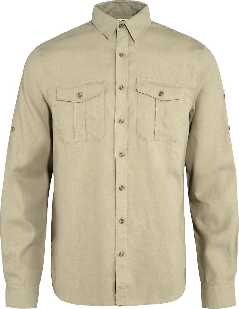 Fjällräven Övik Travel Shirt LS M Sand Stone S Produktbild 