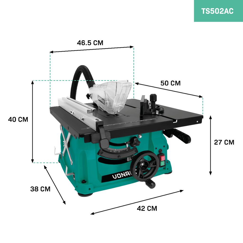 VONROC VONROC Sägetisch - Kompaktmodell - 1500W - 5000rpm - Produktbild 
