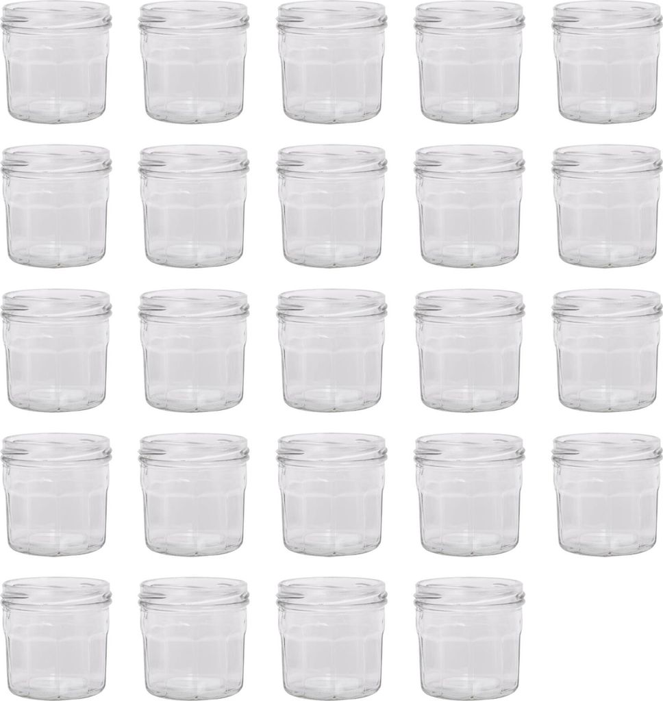 24x 150ml Marmeladengläser - Leer Schraubenkopf Küche Essen Honig Würzen Konservieren Einmachen Lagerung Glas-Set - Von Argon Ta