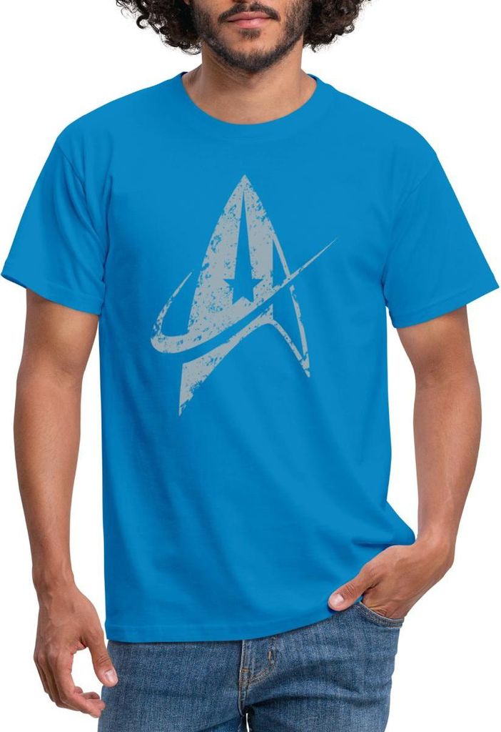 Spreadshirt Star Trek Discovery Delta Abzeichen Used Look Männer T-Shirt, 4XL, Royalblau