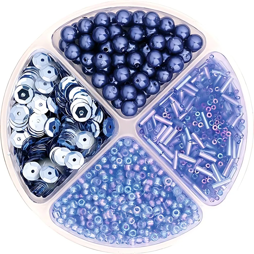 Décoration de mariage et scrapbooking perles et paillettes bleu clair