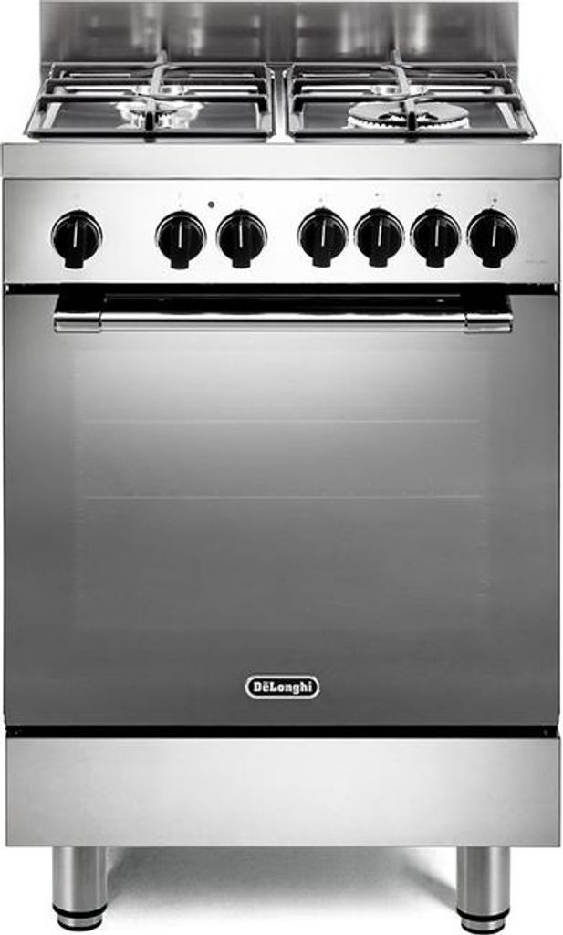 De’Longhi GEMMA 66 ML, Freistehender Herd, Edelstahl, Drehregler, Edelstahl, Metall, Vorderseite