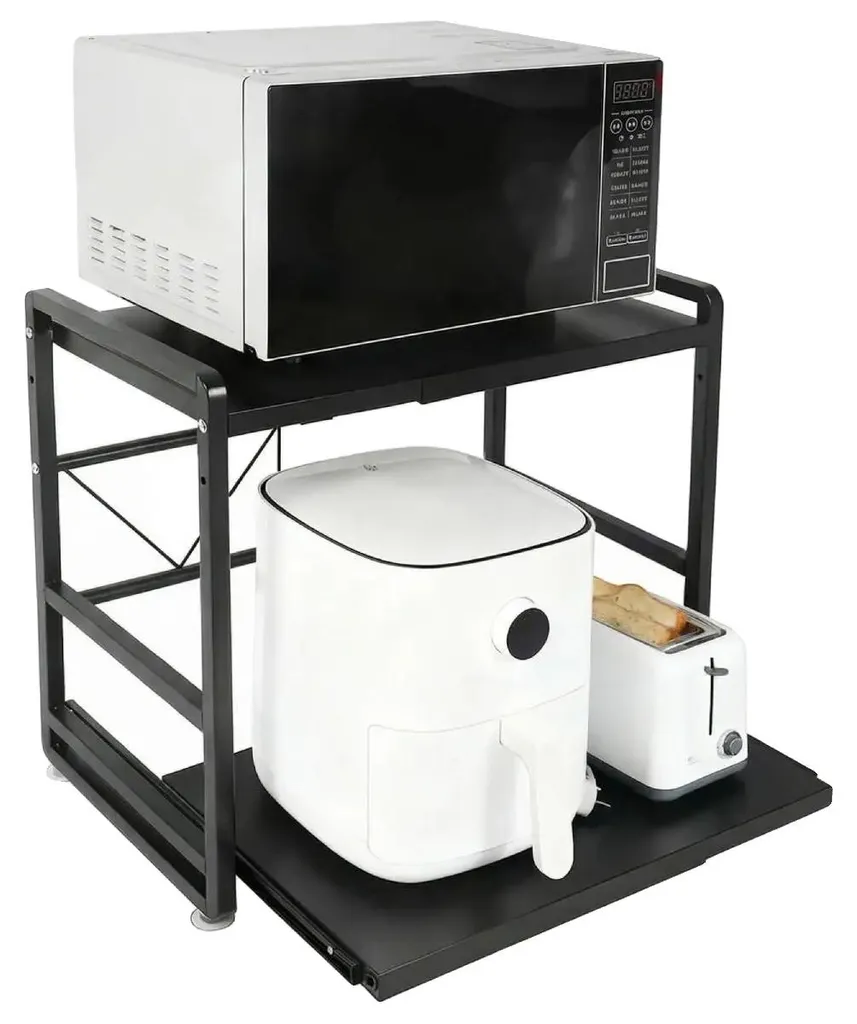 Support de Rangement Micro-ondes pour Plan de Travail - Gain de Place
