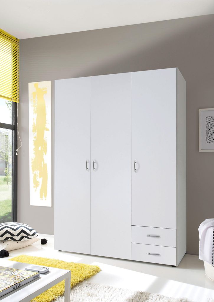 Kleiderschrank Base | 120 x 51 x 176 cm | Weiß