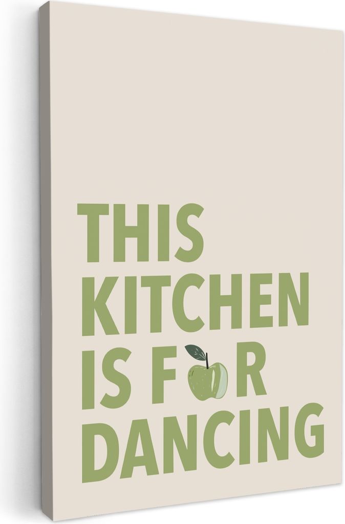 Leinwand Bilder 20x30 cm - Küche - Grün - This kitchen is for dancing, Bilder Modern, Leinwandbilder, Wanddeko