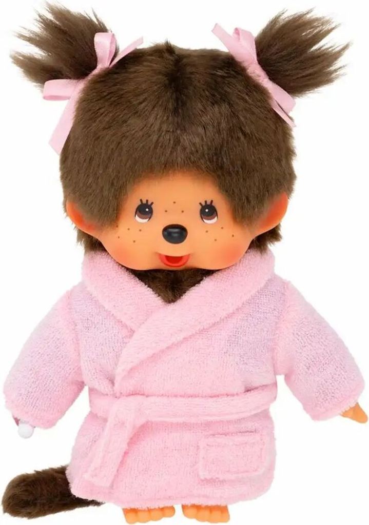 Monchhichi Puppe Mädchen Bademantel 20cm - Kuschelpuppe Produktbild 