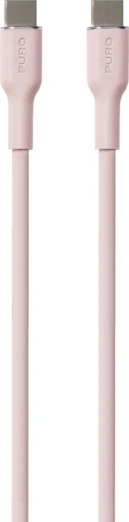 Câble de charge USB-C vers USB-C Rose 1,5m ICON SOFT Haute Qualité