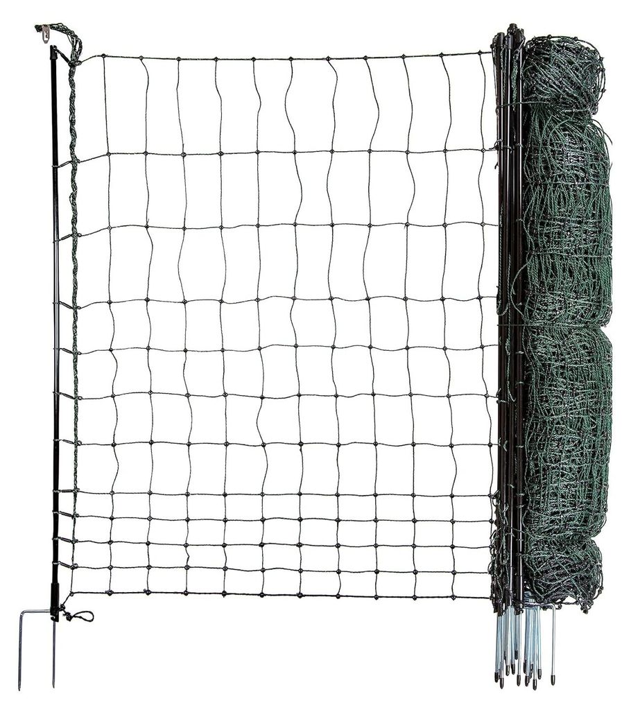 horizont strongLine Hundezaun 50 m x 110 cm – mobiler Zaun mit Fiberglaspfählen, stromlos