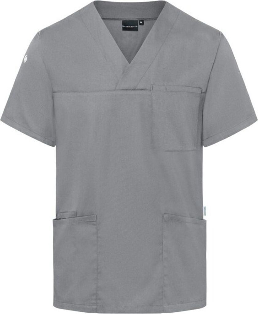 KARLOWSKY Herren Schlupfkasack ESSENTIAL V-Neck Regular Platingrau 3XL