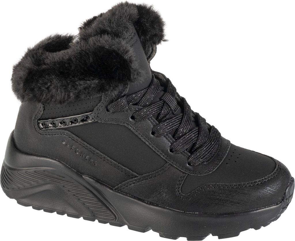 Skechers Uno Lite Veterschoen hoog - Zwart - Maat 38