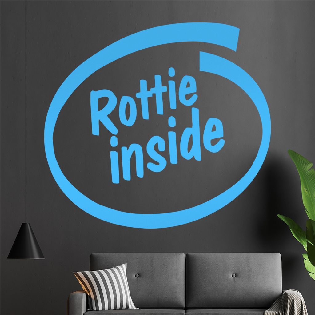 Rottie inside Wandtattoo in 6 Größen - Wandaufkleber Wall Sticker - Dekoration, Küche, Wohnzimmer, Schlafzimmer, Badezimmer