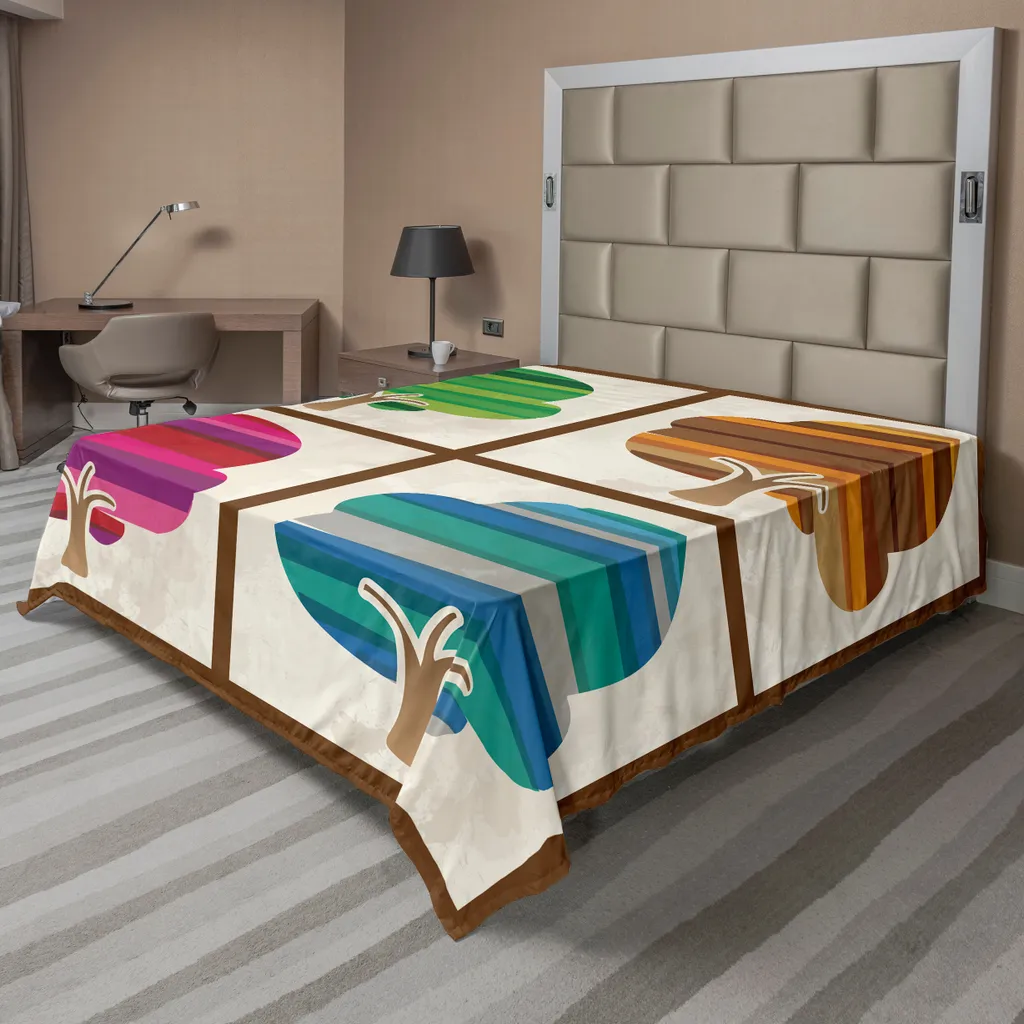 Drap de Lit Supérieur Imprimé 266x260 cm Collection Graphique Saisons