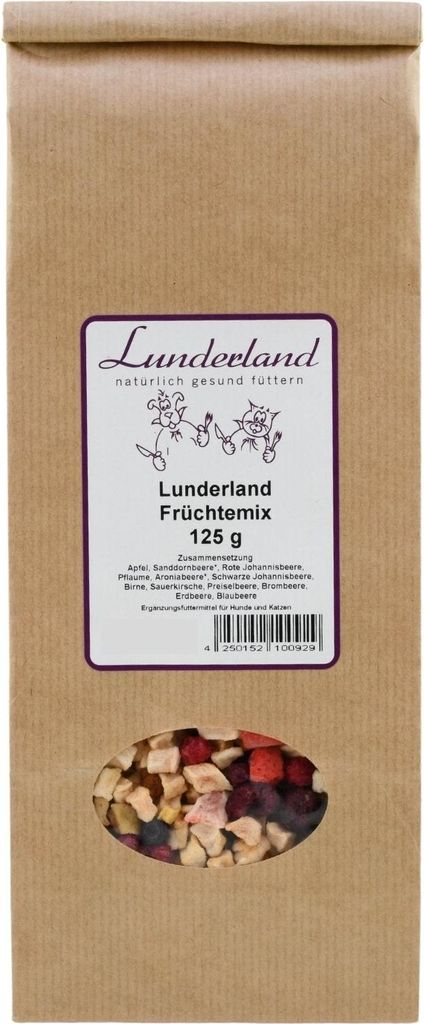 Lunderland Früchtemix 125g mit Apfel, Sanddornbeere, Produktbild 