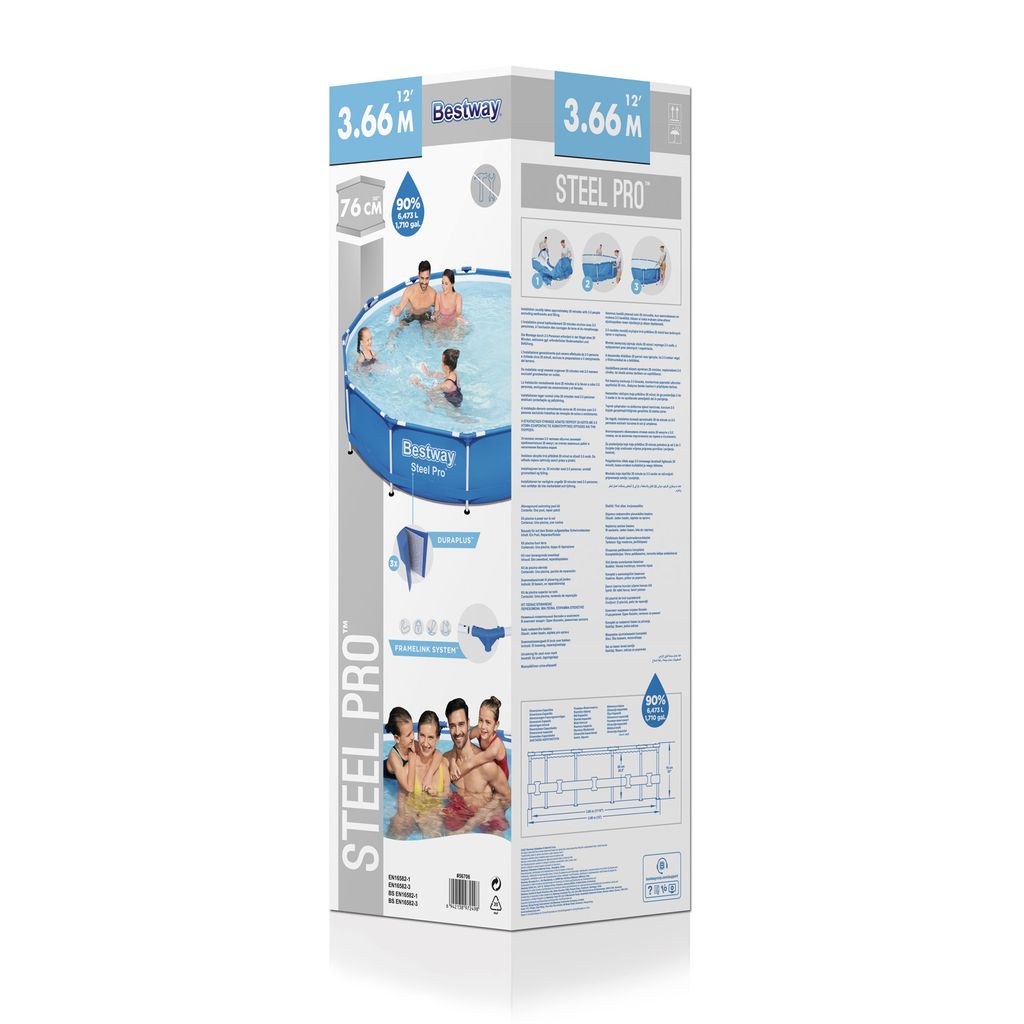 Bestway Swimmingpool Steel Pro Rahmen 366 x 76 cm Produktbild 10