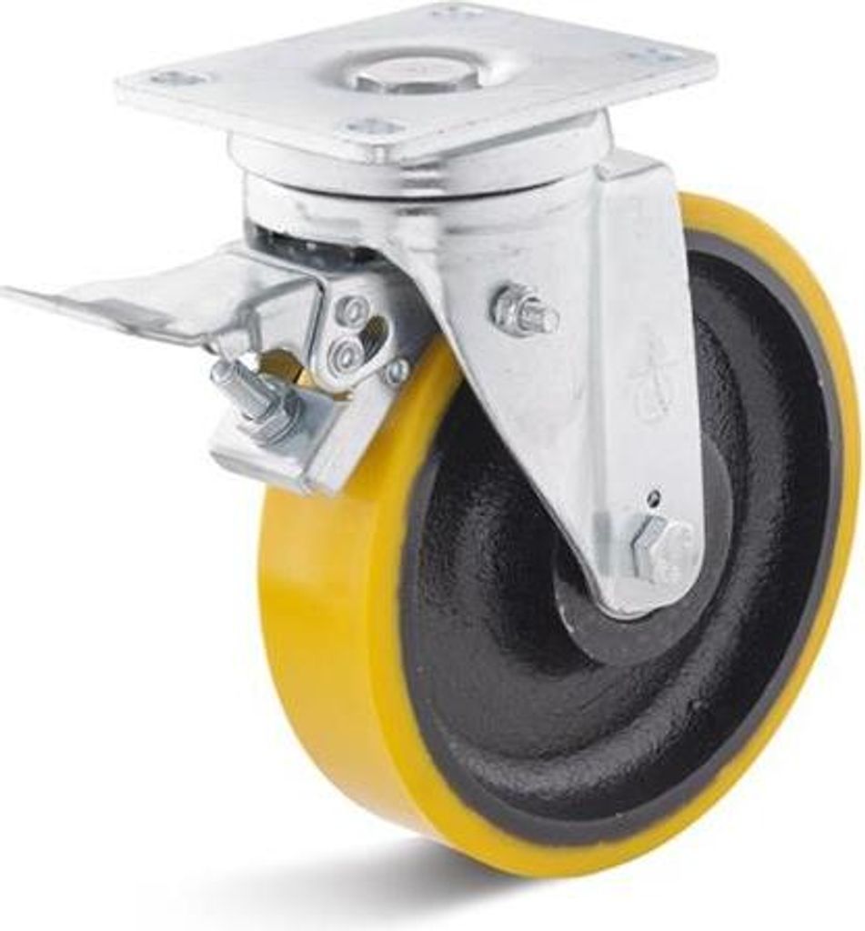 Torwegge Lenkrolle + Bremse Schwerlast 200x50mm