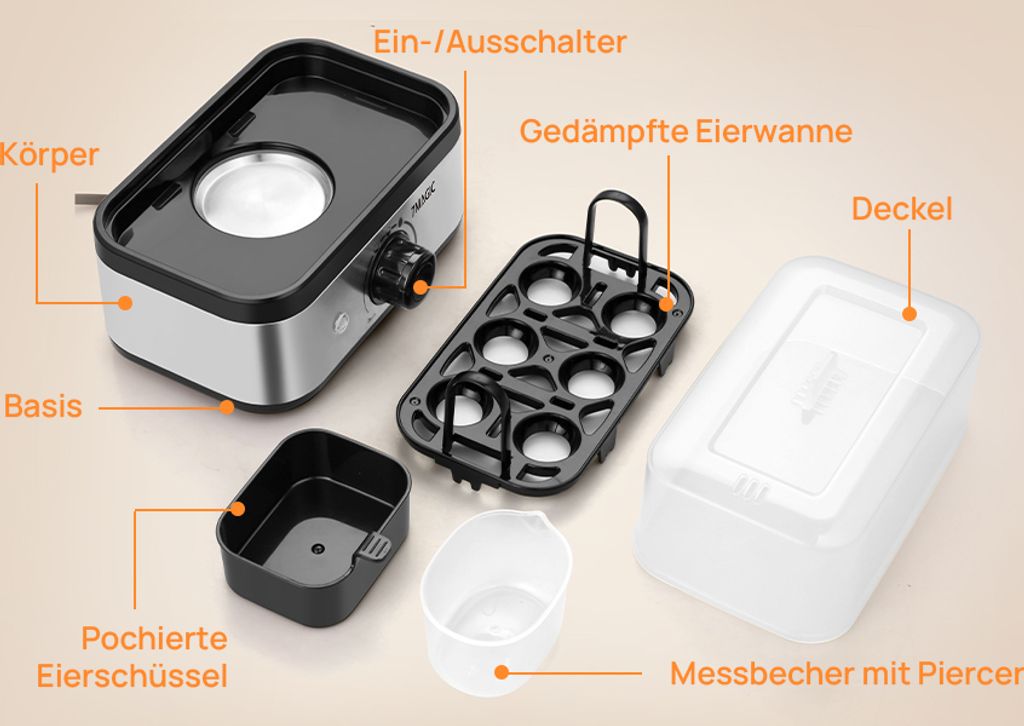 7MAGIC Eierkocher Edelstahl, Eierkocher für 1-6 Eier mit Produktbild 11