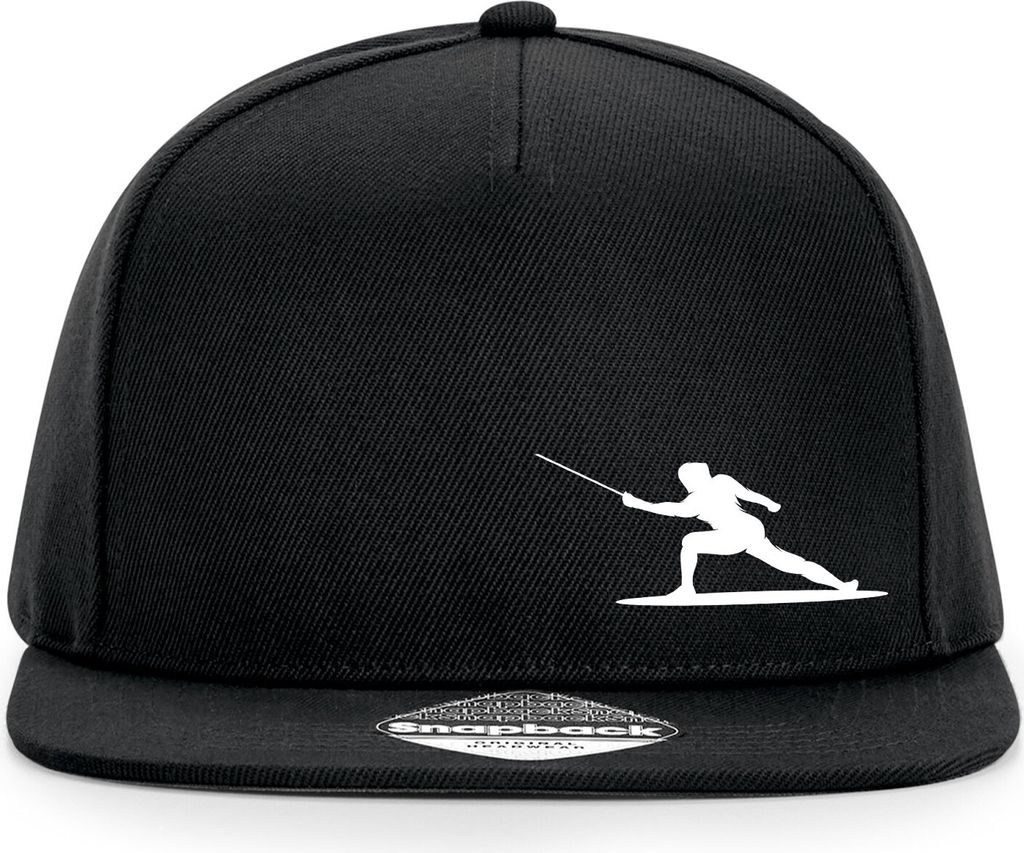 Huuraa Cappy Mütze Fechten Silhouette Black Polyester Snapback Kappe Geschenkidee