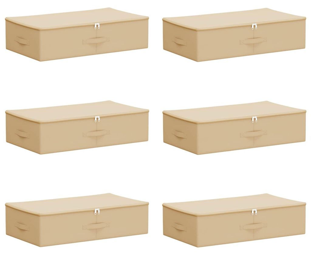 vidaXL Aufbewahrungsbox 6 pcs Creme 70 x 40 x 18 cm Vliesstoff