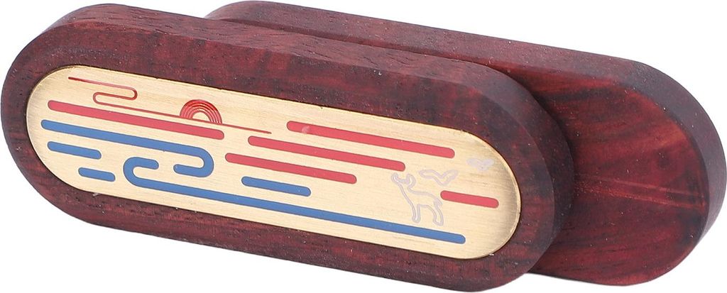 Haptischer Schieber aus Holz und Metall, Fingerspitzenspielzeug, mechanische Push-Karte, tragbar für Büro, Heimstation