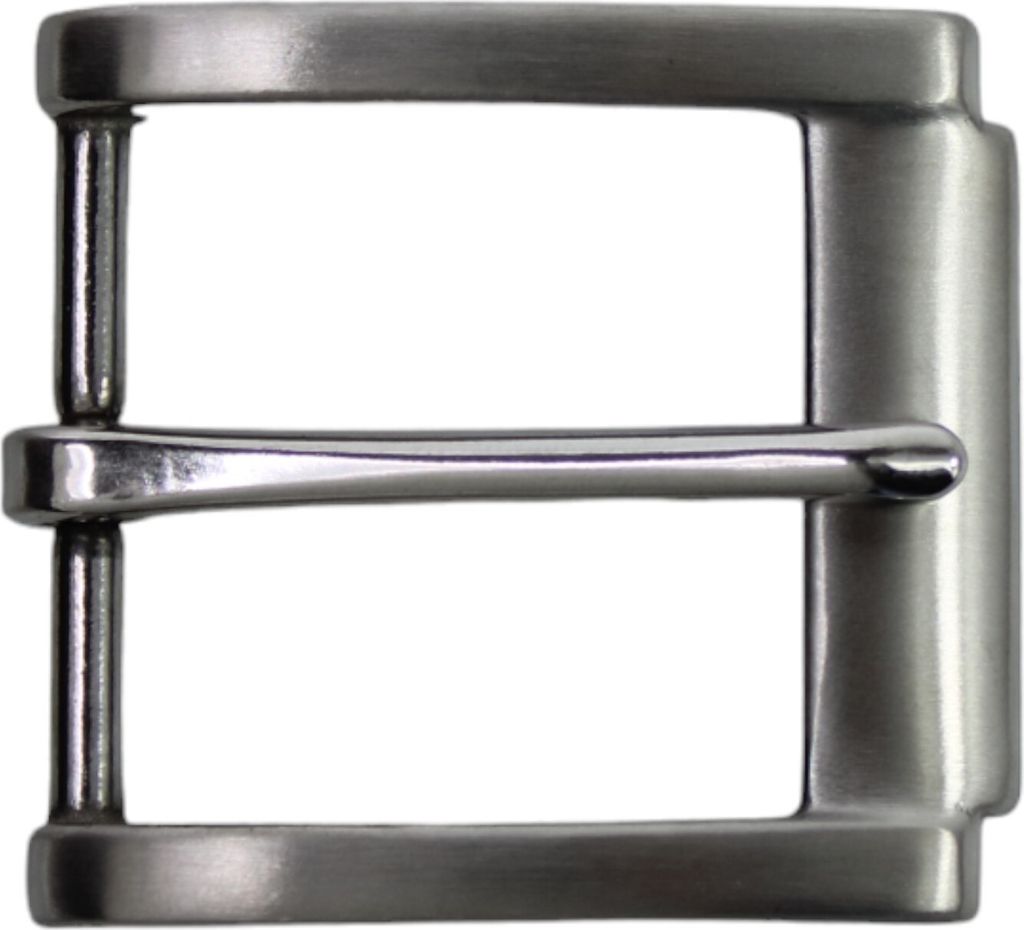 FRONHOFER Edelstahlschnalle, silberfarbig, gebürstet, hypoallergen, für 4 cm Riemen