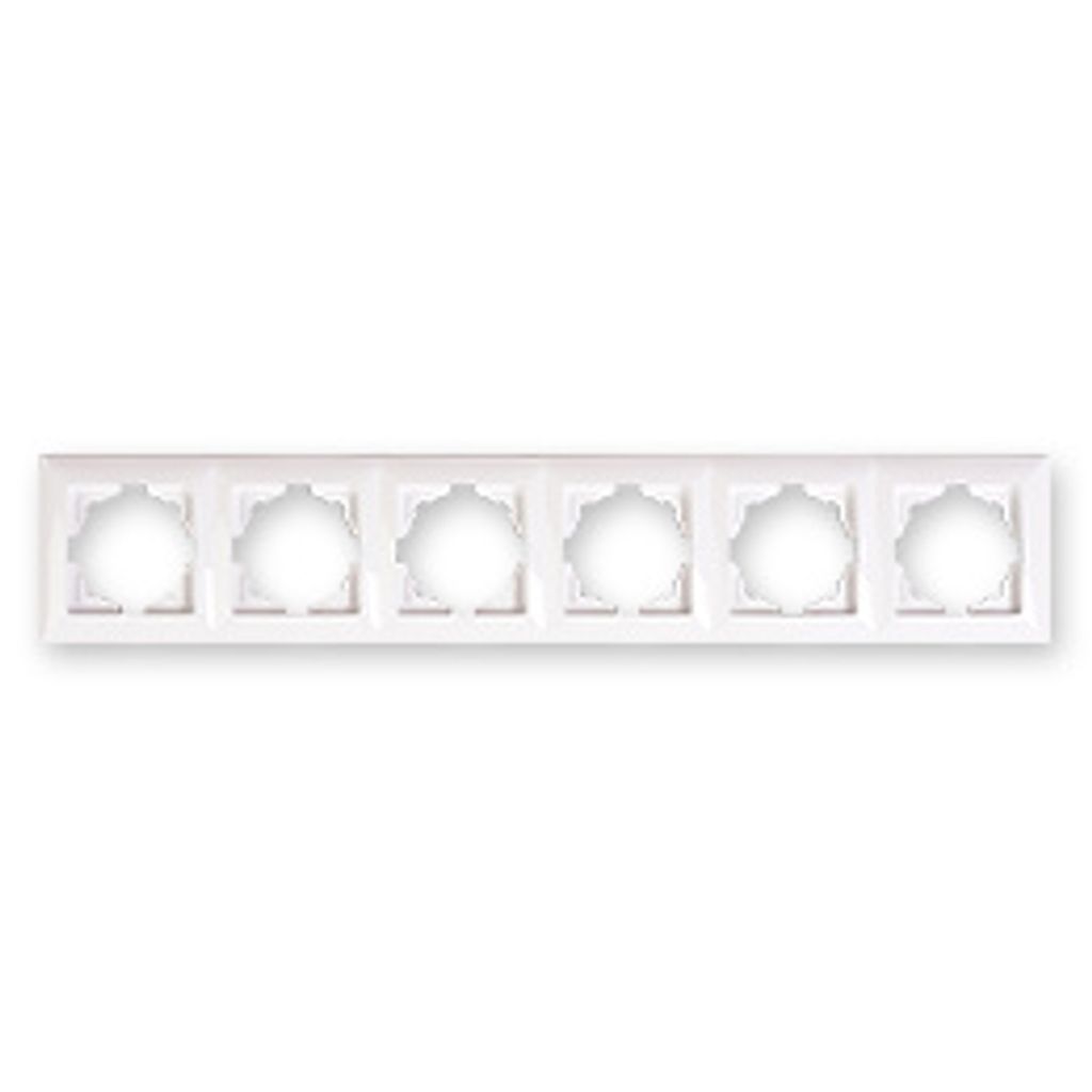 Gunsan Visage 6-fach Rahmen für 6 Steckdosen Schalter Dimmer Weiss