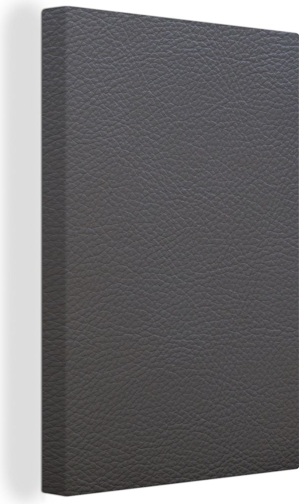 OneMillionCanvasses - Leinwandbilder - 90x140 cm, Leder - Strukturiert - Leder-Optik - Grau, Wandbilder Kunstdruck Wanddekoration - Foto auf Lein...