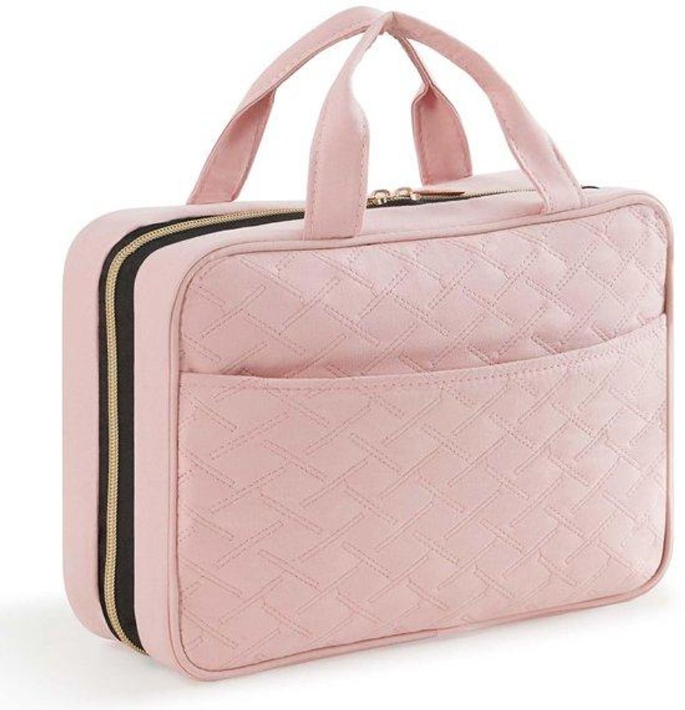 Reise-Toilettas für Frauen, große Reise-Toilettas, hängende Organizer für Frauen, transparente Kosmetiktaschen mit Haken für Container, mittel...