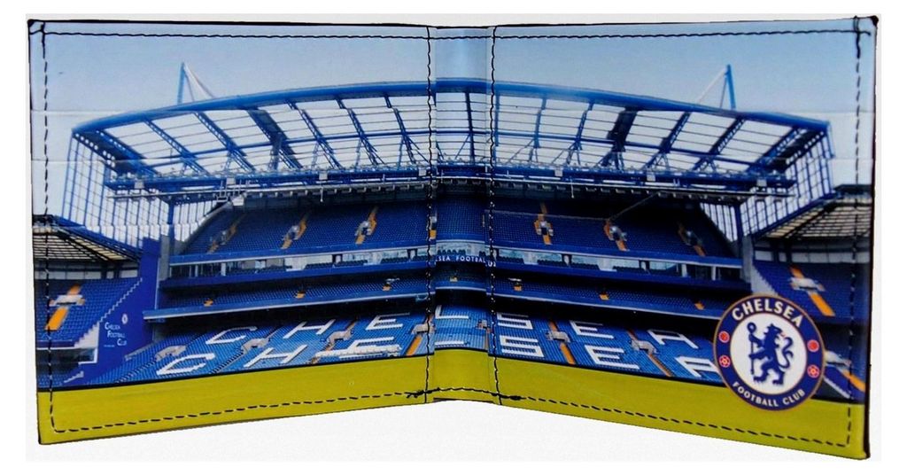 Geldbörse mit geprägtem Vereinswappen - Offizielles Merchandise - Geschenk für Fußballfans - Schwarz - Neues Stadion