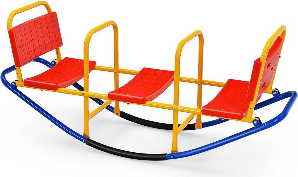 3 Sitzer Schaukelwippe Kinderwippe mit Griffen belastbar Produktbild 