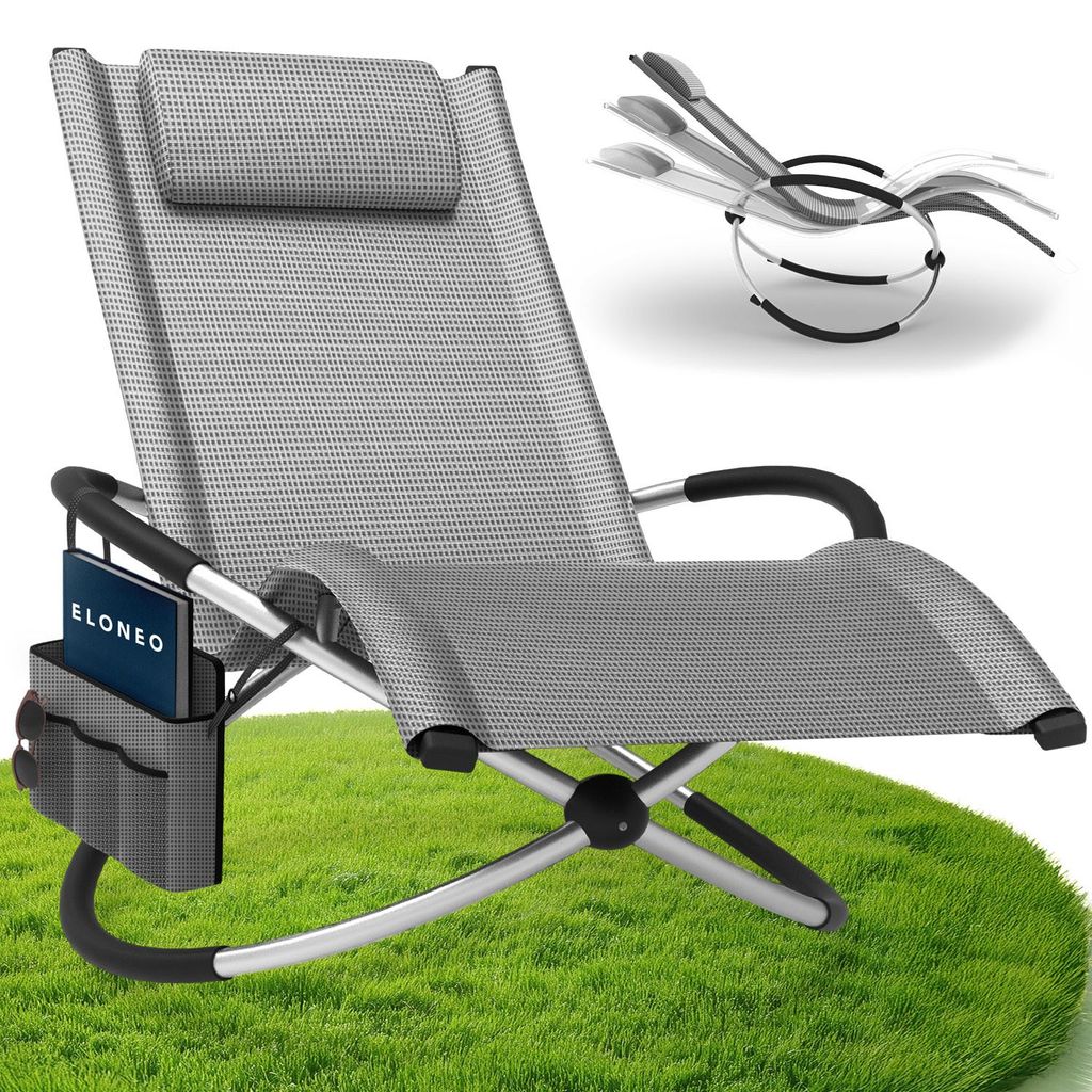 ELONEO Schaukelliege Outdoor mit Tasche, Relaxliege bis Produktbild 