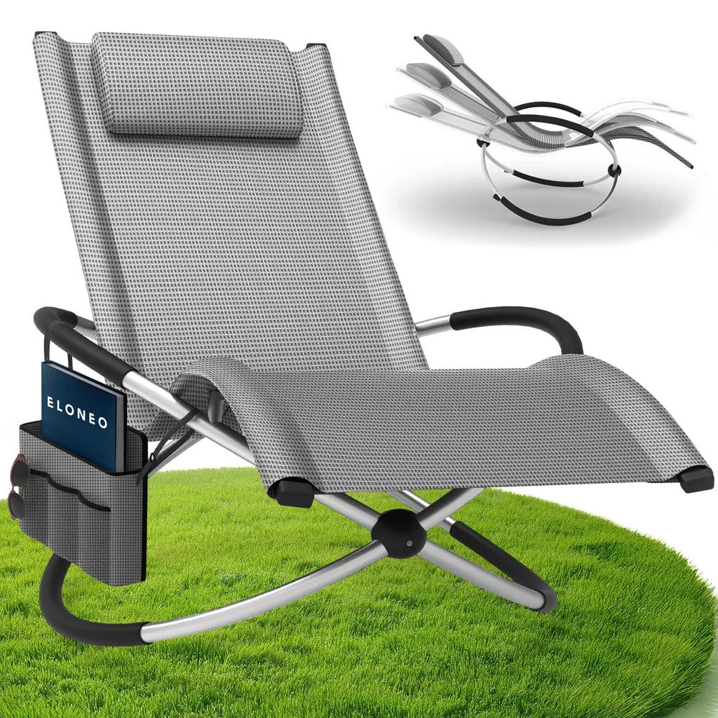 Transat pour bronzer avec balancement doux idéal terrasse et bord piscine