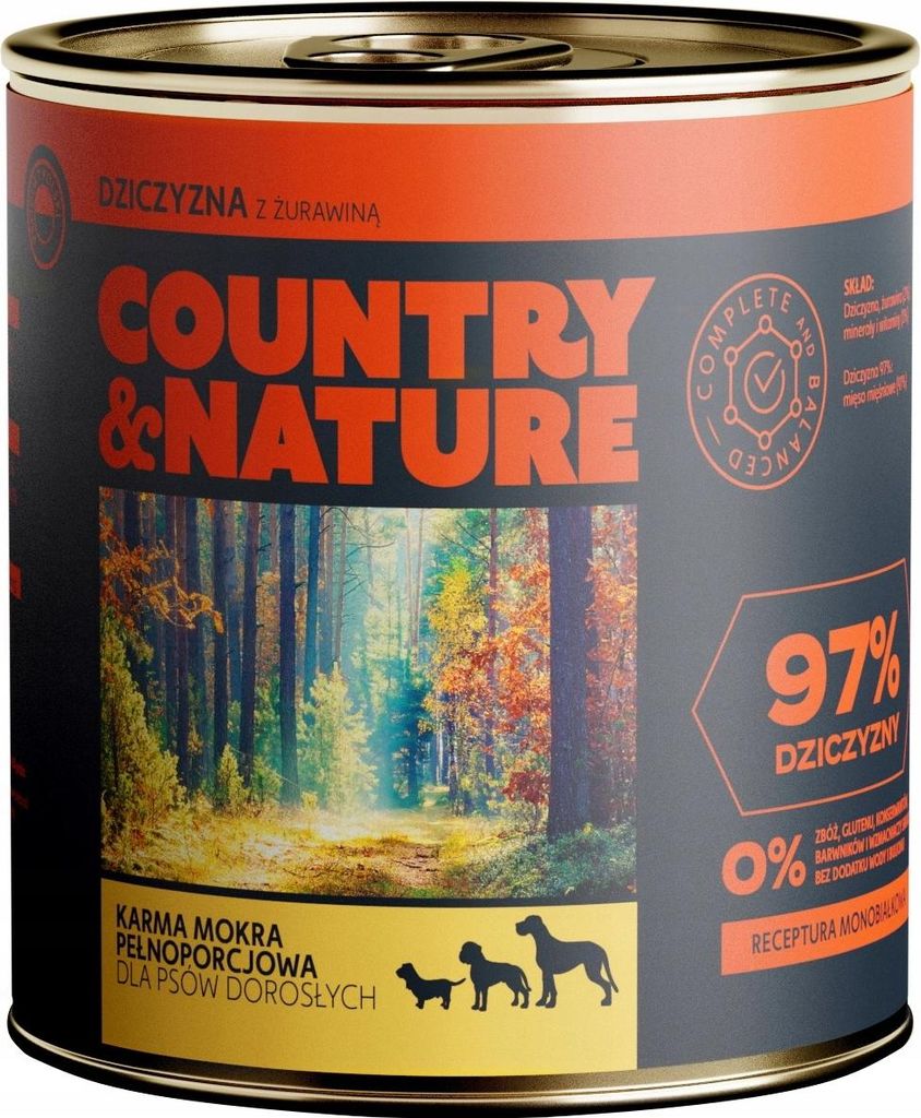 Country & Nature - Hirschfleisch mit Preiselbeeren - 850g