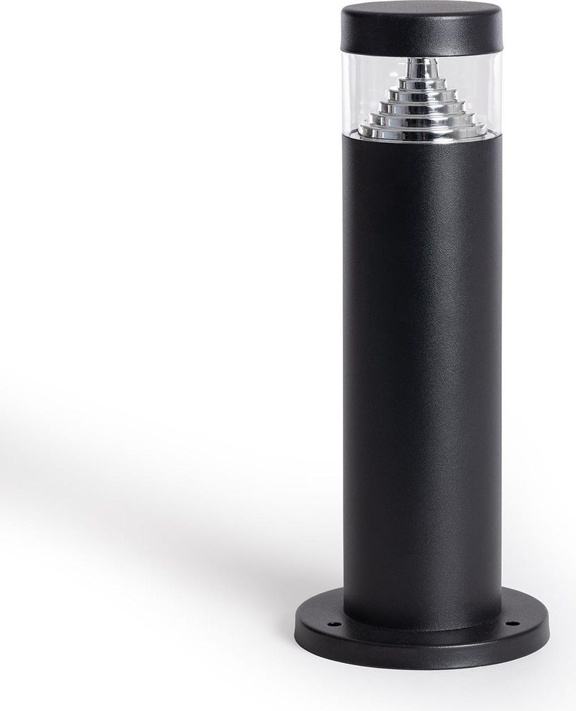 LED Bodenleuchte Außen 6W Oberfläche 30cm Edelstahl Inti Schwarz 4000K Neutralweiß