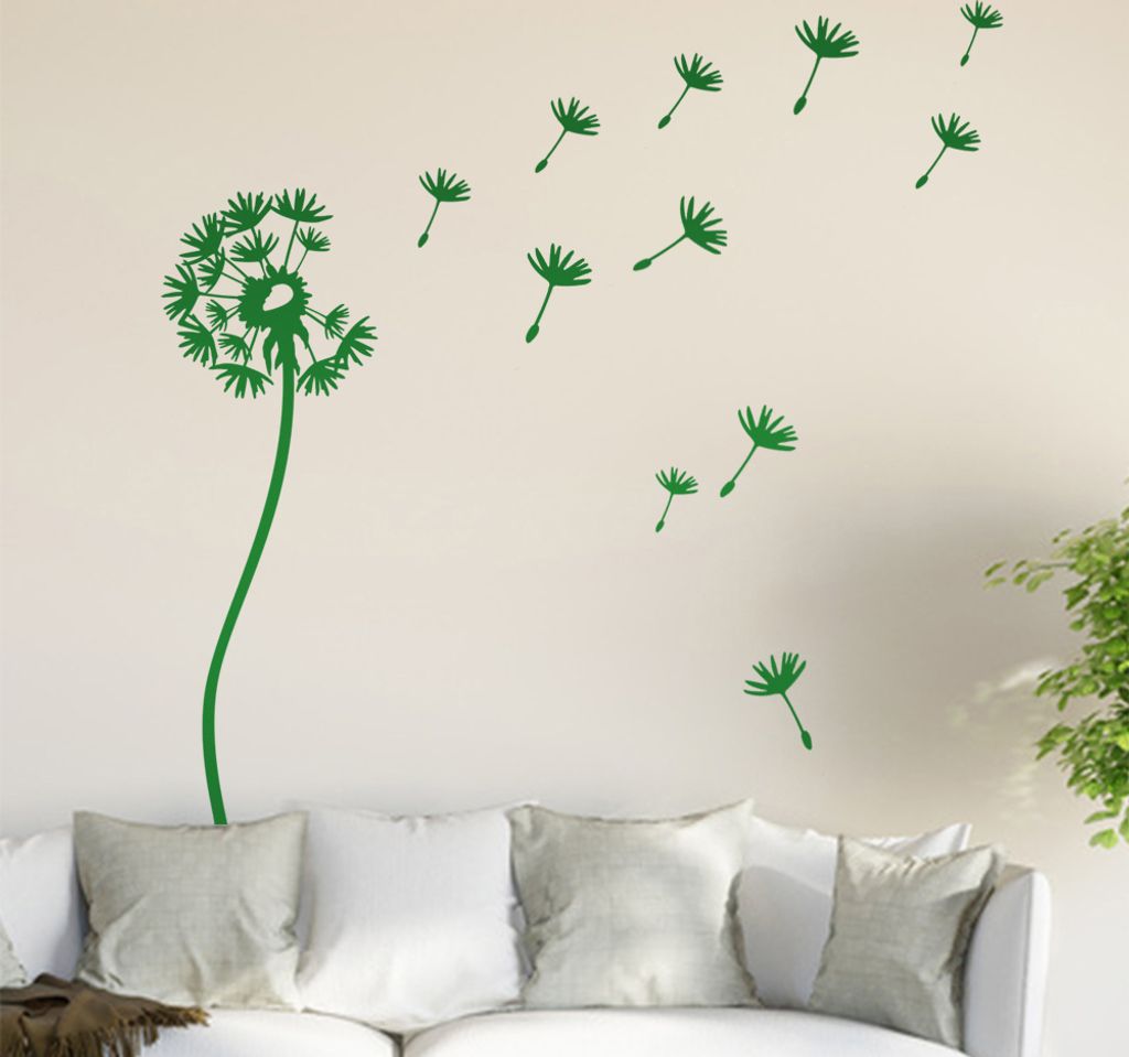 Pusteblume Set II Wandtattoo in 6 Größen - Wandaufkleber Wall Sticker - Dekoration, Küche, Wohnzimmer, Schlafzimmer, Badezimmer