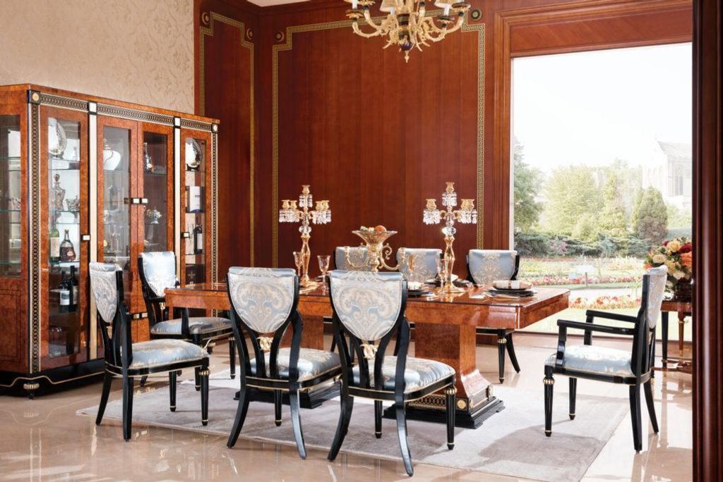 Edles Designer Stuhl Set 8 x Sessel Stühle Barock Rokoko Produktbild 