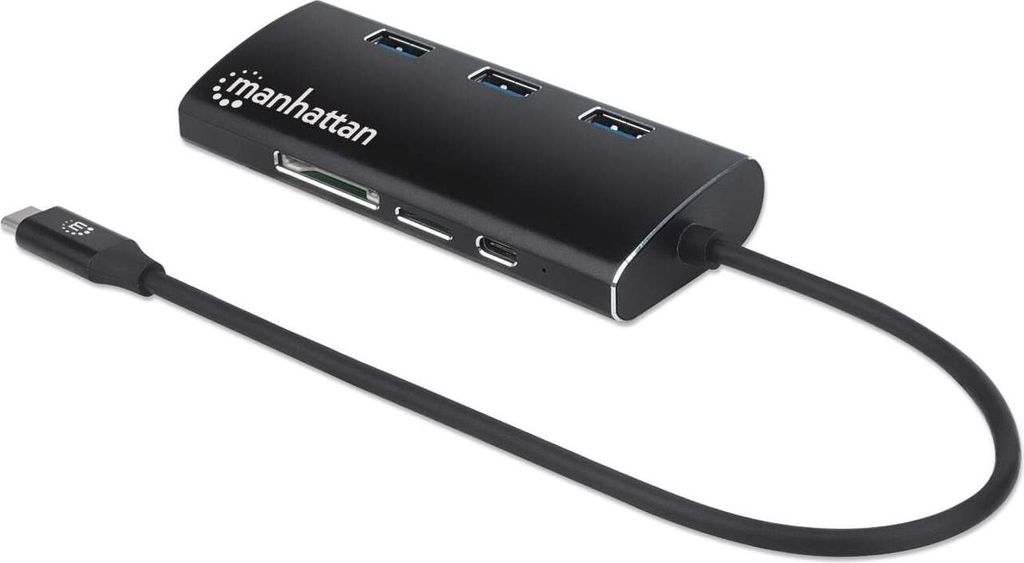 MANHATTAN USB -C 3.2 Gen 1-Adapter,HDMI,USB,USB-C-PD,RJ45,SD