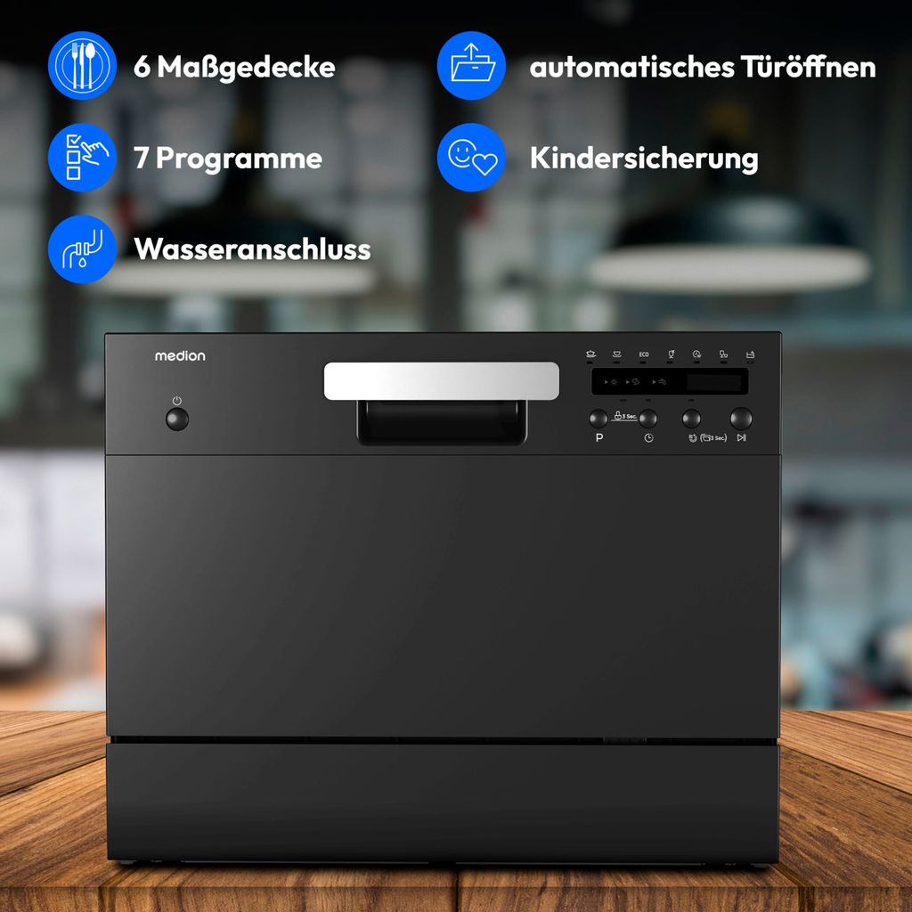 MEDION Tischgeschirrspüler DWT 60 (6 Gedecke Produktbild 4