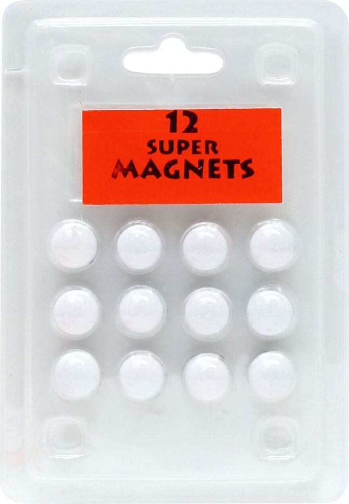Deknudt Blisterpackung 12 Magnete weiß