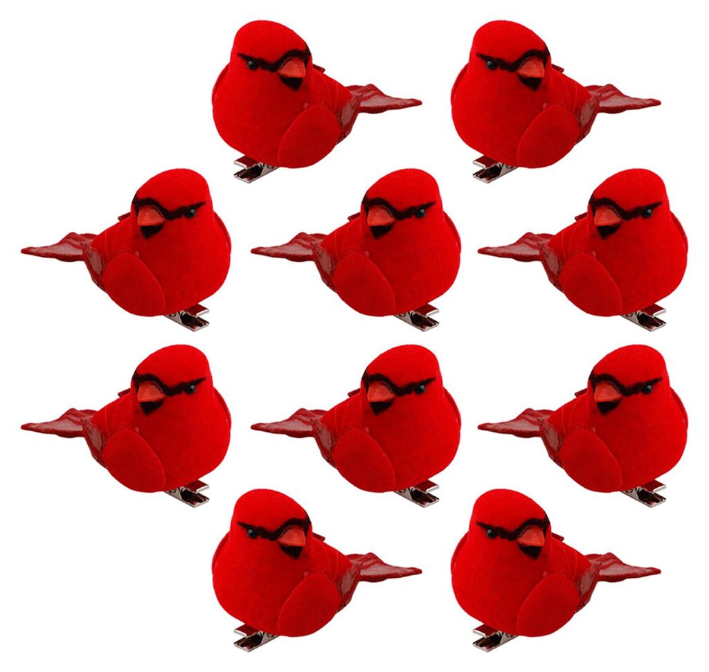 Clip On Christbaumschmuck Vogelschmuck Weihnachtsdekoration Anhaenger Roter Vogel Weihnachtsbaumbehang