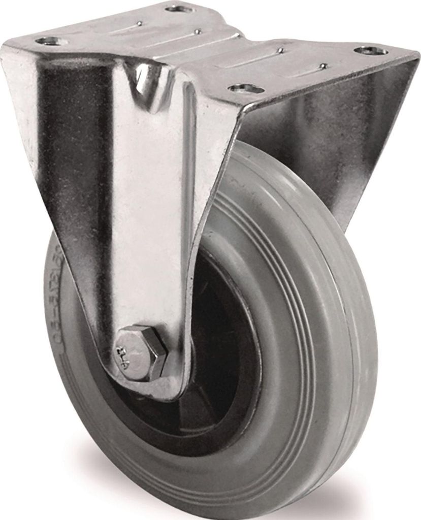Tecwerk Bockrolle Vollgummi Rollenlager 135 x 110 mm Polypropylen - 1 Stk.