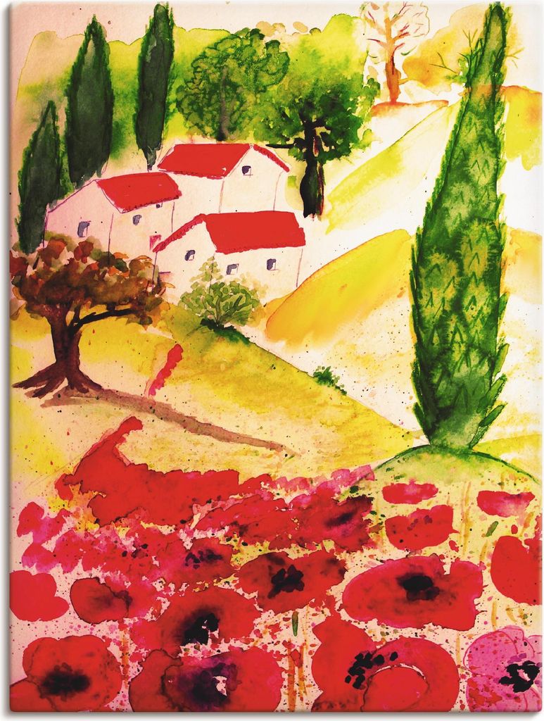 ARTland Leinwandbild Sommer in der Toskana Größe: 45x60 cm