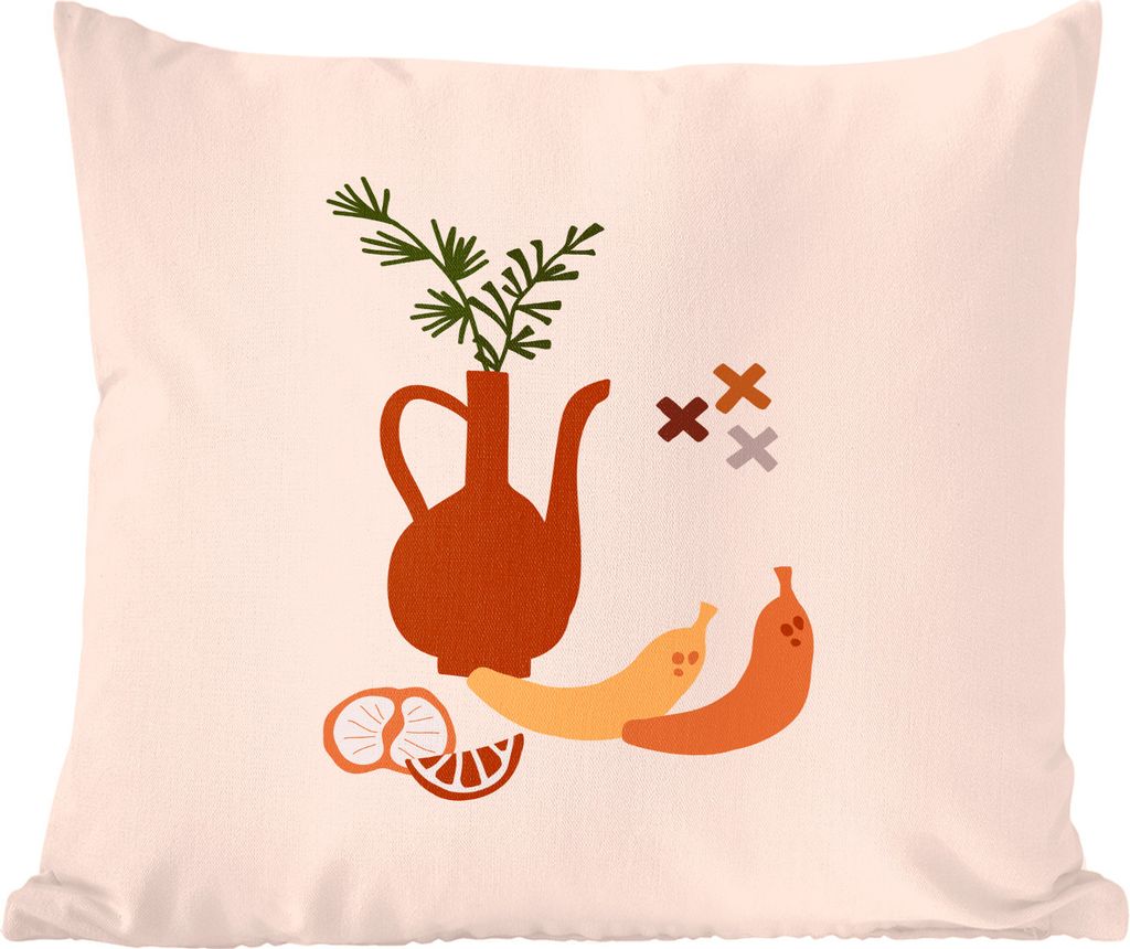MuchoWow Zierkissen Sofakissen Wohnzimmer Dekokissen 45x45 cm Dose - Frucht - Pflanze - Schlafpolster - Polster für das Sofa