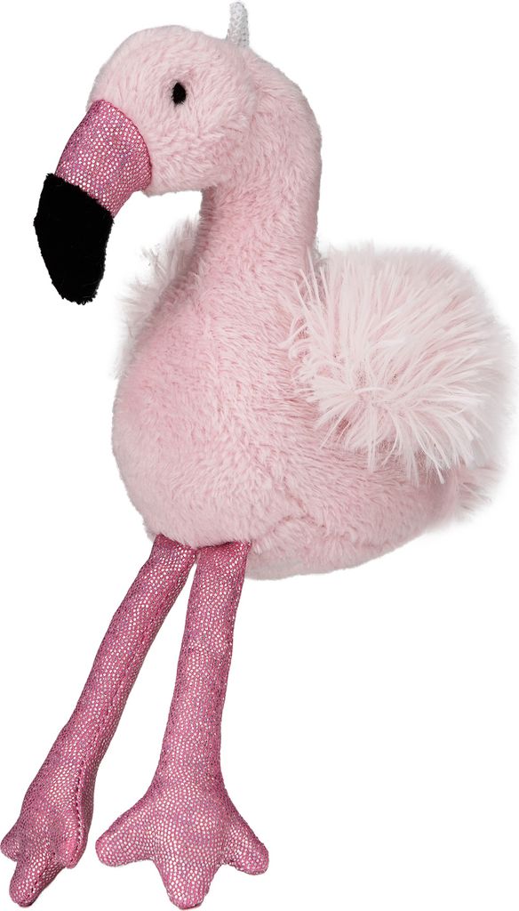 BRUBAKER Plüsch Flamingo Rosa mit Glitzer 20 cm mit Aufhänger Taschenanhänger Kuscheltier