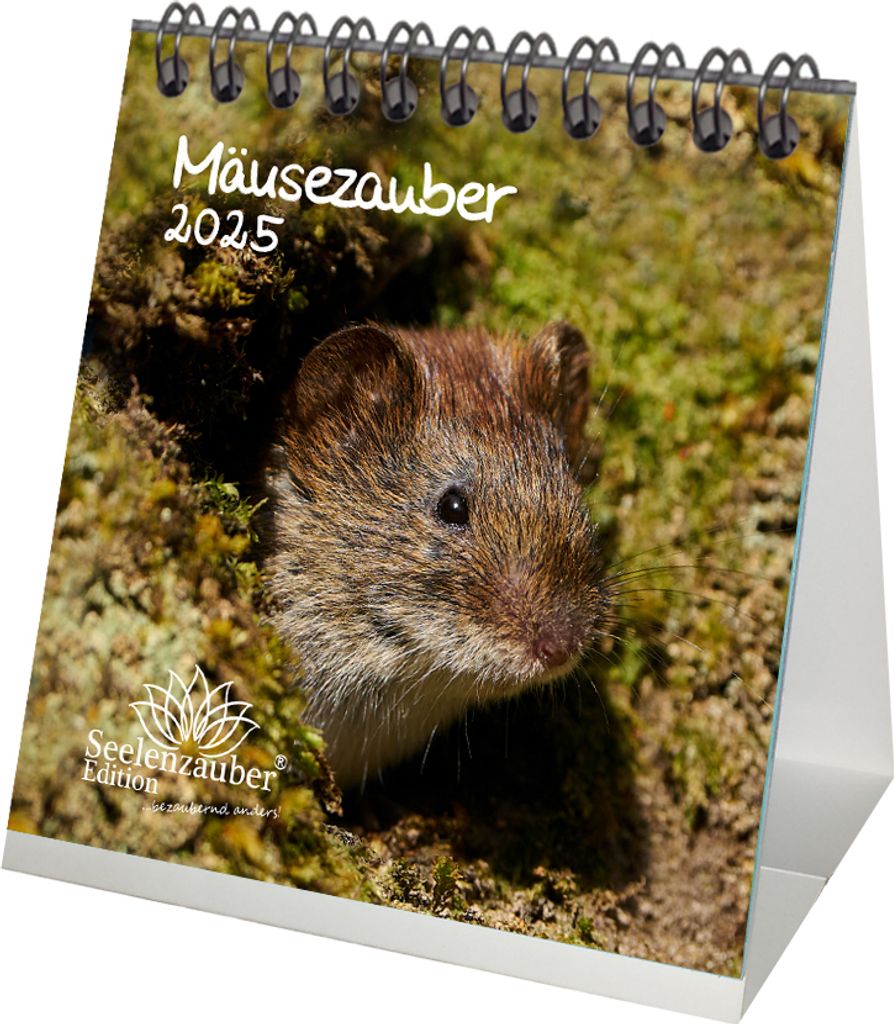 Mäusezauber Kalender für 2025 Format 10cm x 10cm Mäuse - Seelenzauber