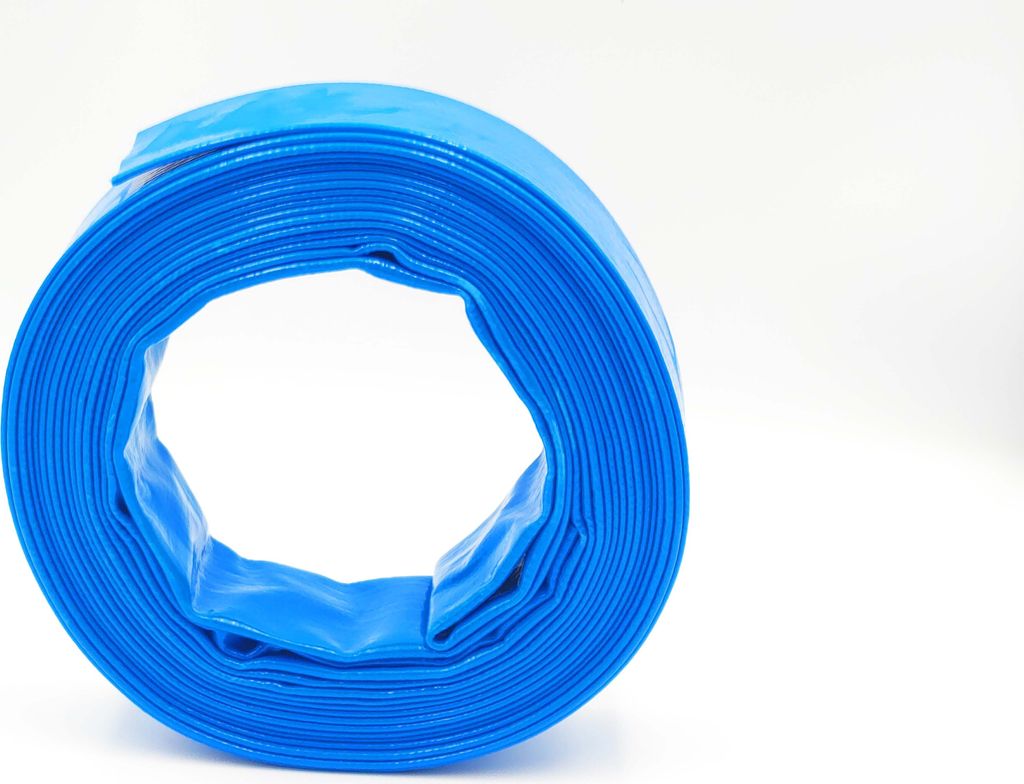 3 Zoll | 76 mm - 10 Meter - PVC Flachschlauch - Bauschlauch - Industrieschlauch - blau