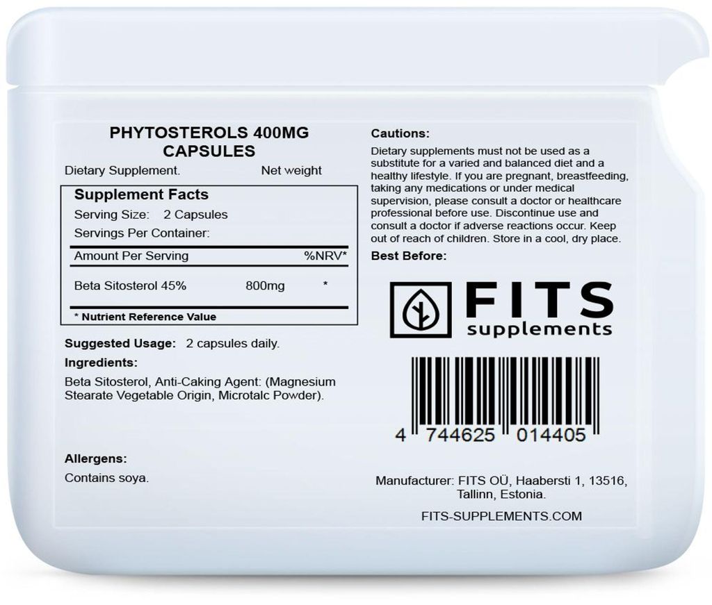 Fitosteroli, 400 mg, 60 capsule Immagine del prodotto 